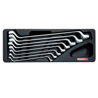 Набор накидных ключей 6-22 мм, угол 75 гр., в ложементе TOPTUL  GAAT0802 Набор накидных ключей 6-22 мм, угол 75 гр., в ложементе TOPTUL  GAAT0802