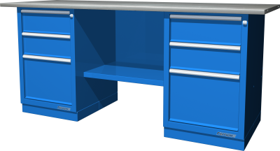 Верстак металлический двухтумбовый Ferrum 01.233R Верстак металлический двухтумбовый Ferrum 01.233R