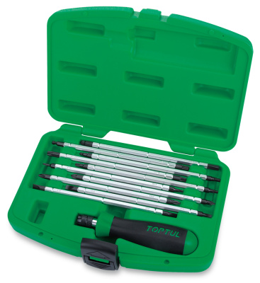 Набор отверток 20в1 (PH, PZ, SL, Hex, Torx), 11 предметов в кейсе TOPTUL GAAI2101