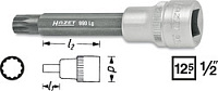 Головка с 12-гранной вставкой 1/2" - 12 мм HAZET 990LG-12